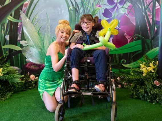 Tinkerbell was a special guest at the Chestnut Tree House Disney party