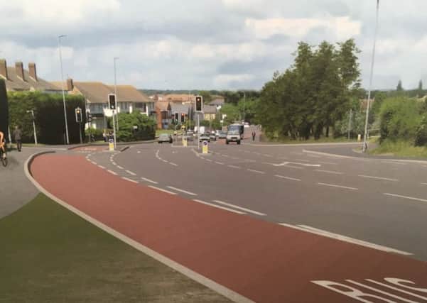 Proposed bus lane in Eastbourne Road