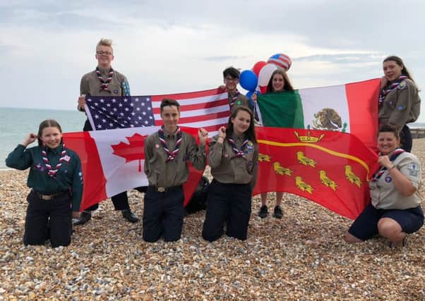 Eight Hastings, Rye and District East Sussex Scouts who are raising funds to travel to North America for the World Scout Jamboree, 2019. SUS-181206-131359001