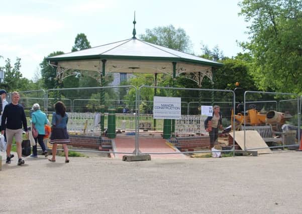 Crawley's Victorian bandstand, relocated to the Memorial Gardens SUS-181206-110526001