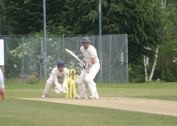 Michael Thornely in action for Horsham CC XI, 24 runs. Photo by Clive Turner