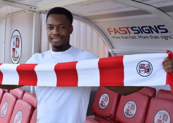 Crawley Town's new signing Ashley Nathaniel George. Picture by Crawley Town SUS-181106-162053002