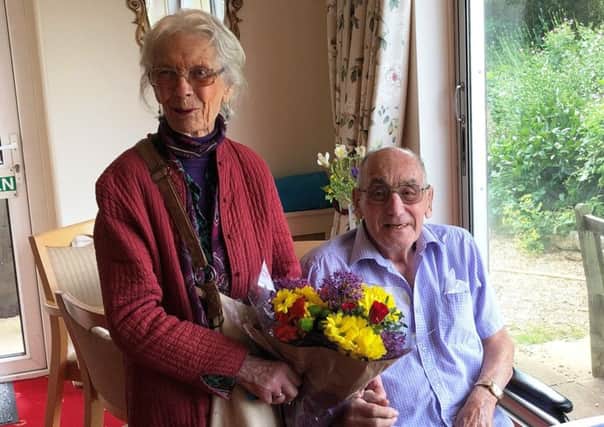 Jean and Dennis Simmonds celebrating their 70th wedding anniversary