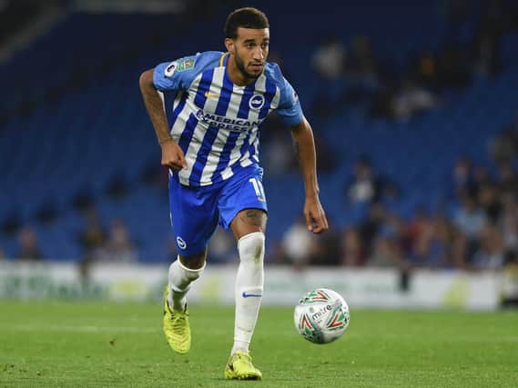 Connor Goldson in action for Albion. Picture by PW Sporting Photography