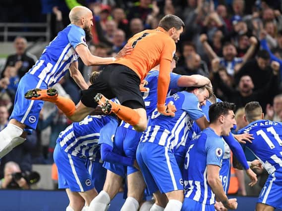 Brighton secured Premier League safety against Manchester United, who they face at The Amex in the second game of the season