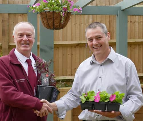 John with Mark Curtis, Plant Manager from Newhaven's Paradise Park garden centre