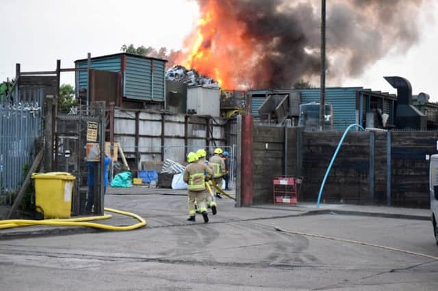 Fire at Ripley's in Hailsham. Photo by Dan Jessup.