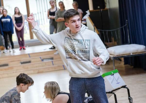 Freddie Hill in rehearsal as Peter Pan in 2016. Picture by Richard Gibbons