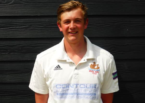 Harry Smeed was Rye Cricket Club's man of the match in the draw with Buxted Park.
