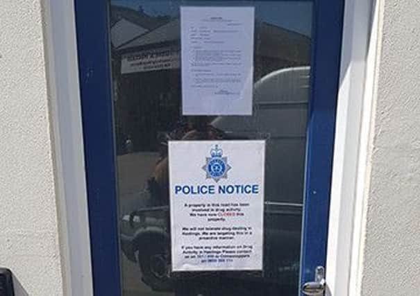 Justices granted a closure order which makes it an offence for anyone to enter 1 Wellesley Court, off High Street, Old Town, Hastings, for the next three months. Picture: Sussex Police