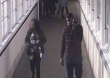 Nicholas Bridge caught on CCTV arriving at Horsham Railway Station