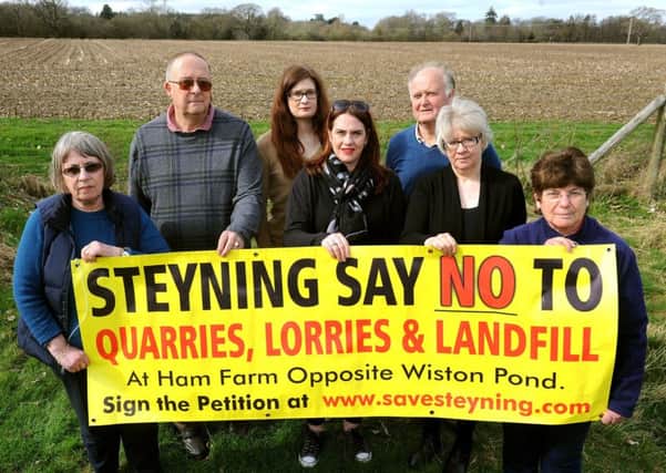 From March 2017: Steyning says 'no' to proposed quarry next to Hammes Farm, Washington Road, Steyning. Pic Steve Robards  SR1705285 SUS-170314-153342001
