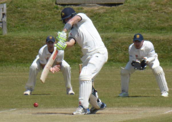 James Pooley at the crease for Hastings Priory against East Grinstead on Saturday. Pictures by Simon Newstead