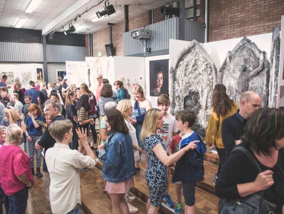 Parents, teachers and students gathered for the exhibition on Thursday, June 14. Picture: Johnny Wilson