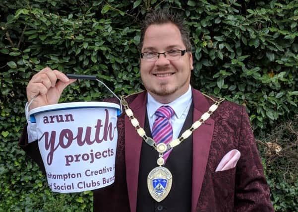 Littlehampton mayor Billy Blanchard-Cooper will be raising money for Arun Youth Projects in his second mayoral year