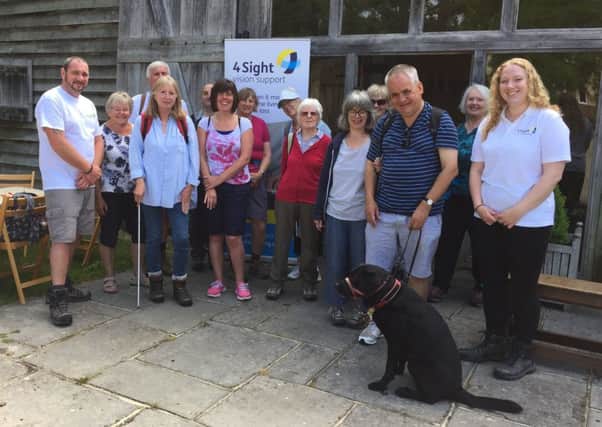 People taking part in the seven-mile Angmering Ramble, including some 4Sight Vision Support members