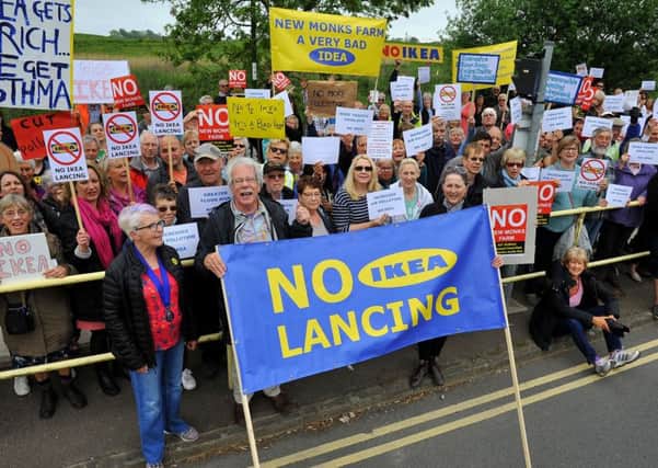Protesters marched along A27 to highlight IKEA opposition