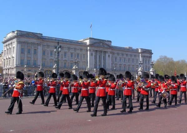 The Band of the Grenadier Guards is most famous for the changing of the guard at Buckingham Palace