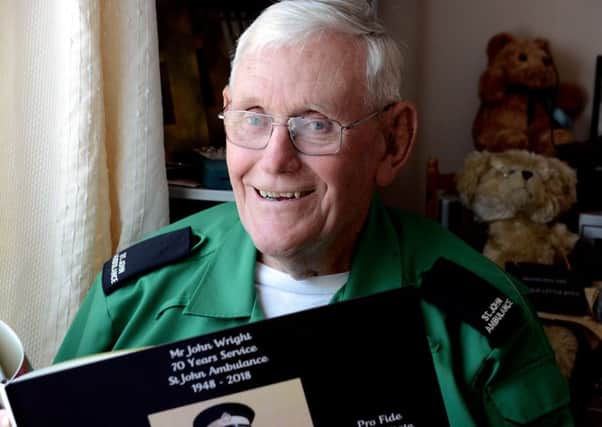John Wright, who has been part of Bognor's division since moving here in 1987,  joined St John's Ambulance in 1948