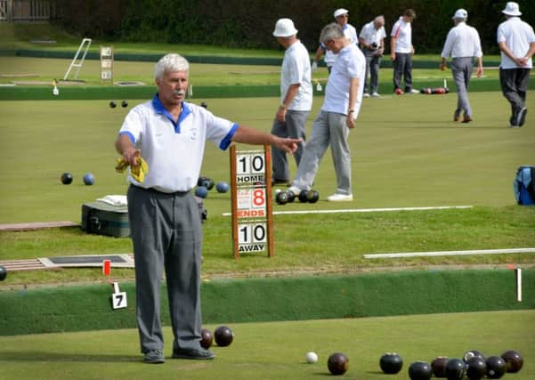 The Polegrove greens are busy with bowlers during the 2017 Bexhill Men's Open Bowls Tournament. Picture by Justin Lycett