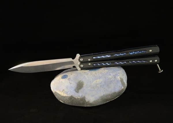 Restrictions on butterfly knives like this one will be extended under the new law