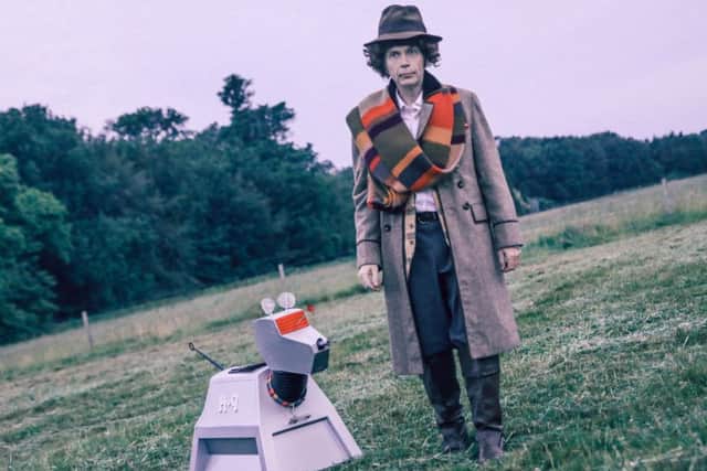 Stuart Grant as Tom Baker's fourth Doctor with K9 SUS-180620-155354001