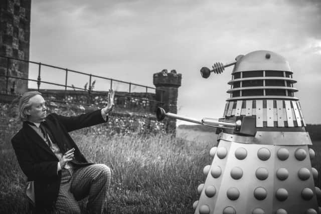 Ash Surrey as the first Doctor under attack from a Darlek SUS-180620-155228001