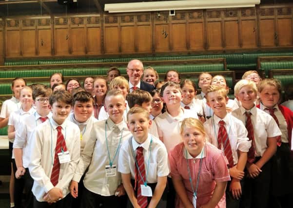 Lyminster Primary School pupils with Bognor Regis and Littlehampton MP Nick Gibb at Westminster