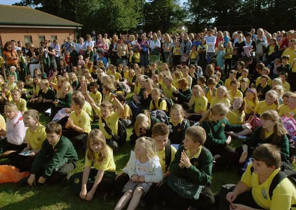 Crowds gathered for the tenth birthday party at Summerlea School. Picture: Stephen Goodger L39191H8