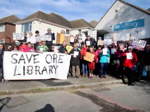 Save Ore Library demonstration. Photo by Roberts Photographic.