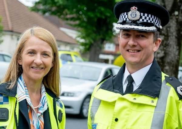 PCC Katy Bourne and Assistant Chief Constable Steve Barry