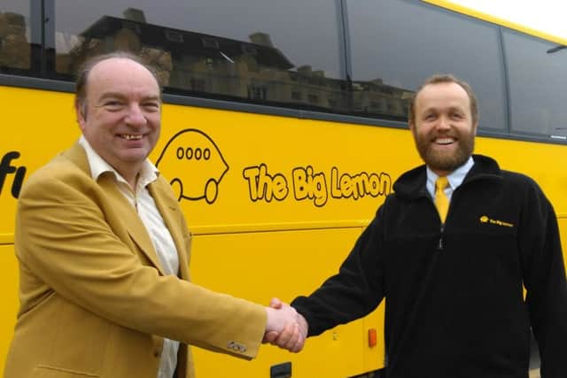 Norman Baker, former transport minister, pictured with Tom Druitt, was the managing director of The Big Lemon when the fine came through