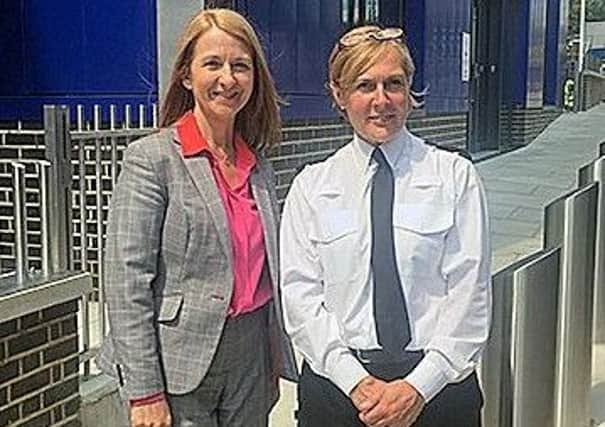 PCC Katy Bourne with Chief Superintendent Lisa Bell, Divisional Commander for Brighton and Hove SUS-180622-153832001