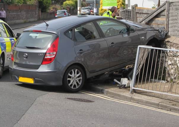 Police said one person suffered minor injuries in the collision. Picture: Barry Davis