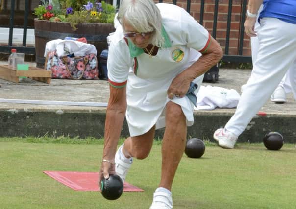 Sue Blyth of Crablands in action against Worthing Pavilion / Picture by Kate Shemilt