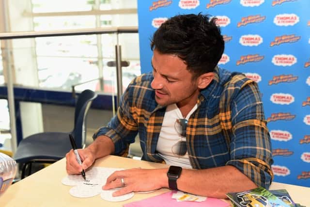 Peter Andre promotes his new Thomas and Friends film at Smyths Toy Superstore in Crawley. Picture : Liz Pearce 23/06/2018