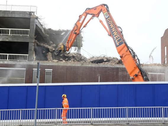 The demolition work at Teville Gate. Photo: Eddie Mitchell