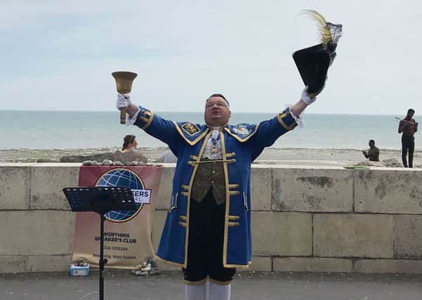 Worthing town crier Bob Smytherman both opened and closed the event on Saturday. Picture: Ellie Henderson