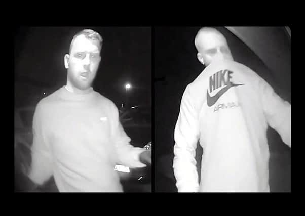Police would like to speak to these men in connection with a burglary in Horsham