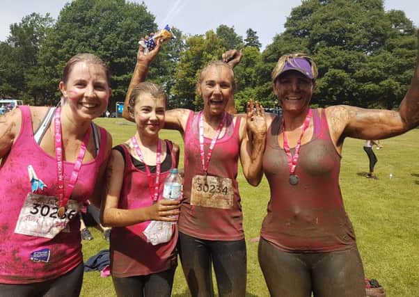 Celebrating completing the Pretty Muddy event