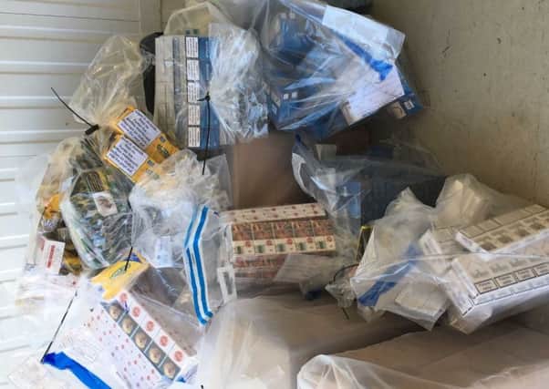 Illicit tobacco and cigarettes seized in Worthing. Photo: West Sussex Trading Standards