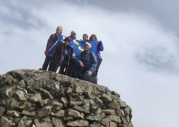 Martlet Mountaineers flying the flag at Ben Nevis