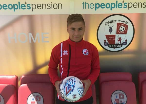 Crawley Town new signing Brian Galach.
Picture courtesy of Crawley Town SUS-180628-121317002
