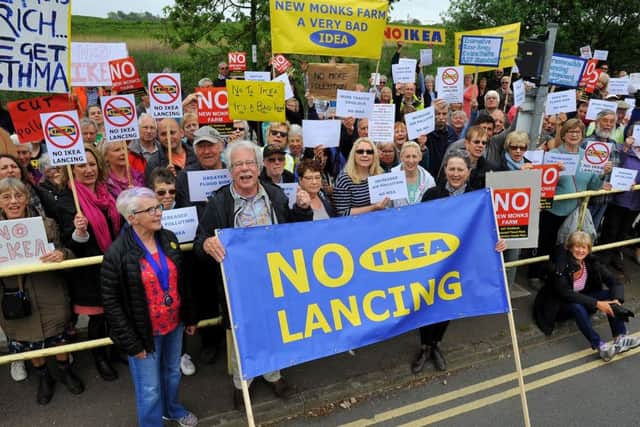 Residents protested against the plans in a rally in May