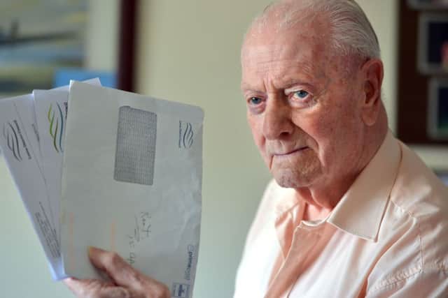 Paperwork and stress over tax bills ... the council has said it will apologise to Fred Burr