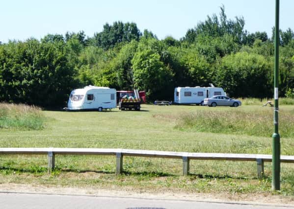 Travellers have moved in to Brookfield Park in Littlehampton