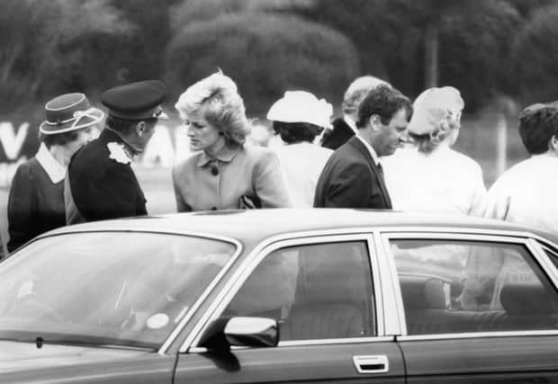Princess Diana is pictured visiting All Saints Hospital in Eastbourne in the 1980s SUS-180207-095928001