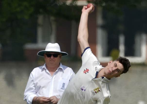 Adam Pye took three wickets in an over during Hastings Priory's cup win away to Worthing. Picture by Jon Rigby
