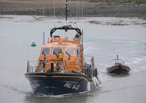 The Eastbourne lifeboat arriving at Sovereign Harbour on the day of the incident. Picture: Eddie Mitchell