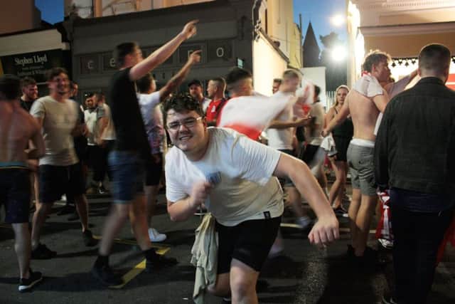 Celebrations in Seaside Road after England beat Colombia